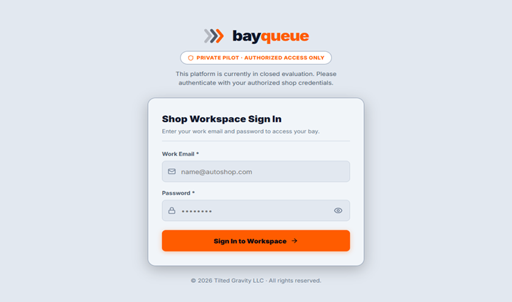 BayQueue Live Application Preview
